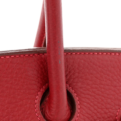 Hermes Taurillon Clemence JPG Shoulder Birkin 42 Rouge Casaque 11 of 14