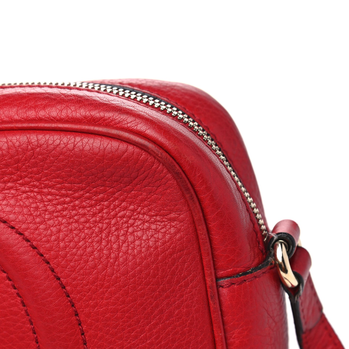 Pebbled Calfskin Small Soho Disco Bag Tabasco Red