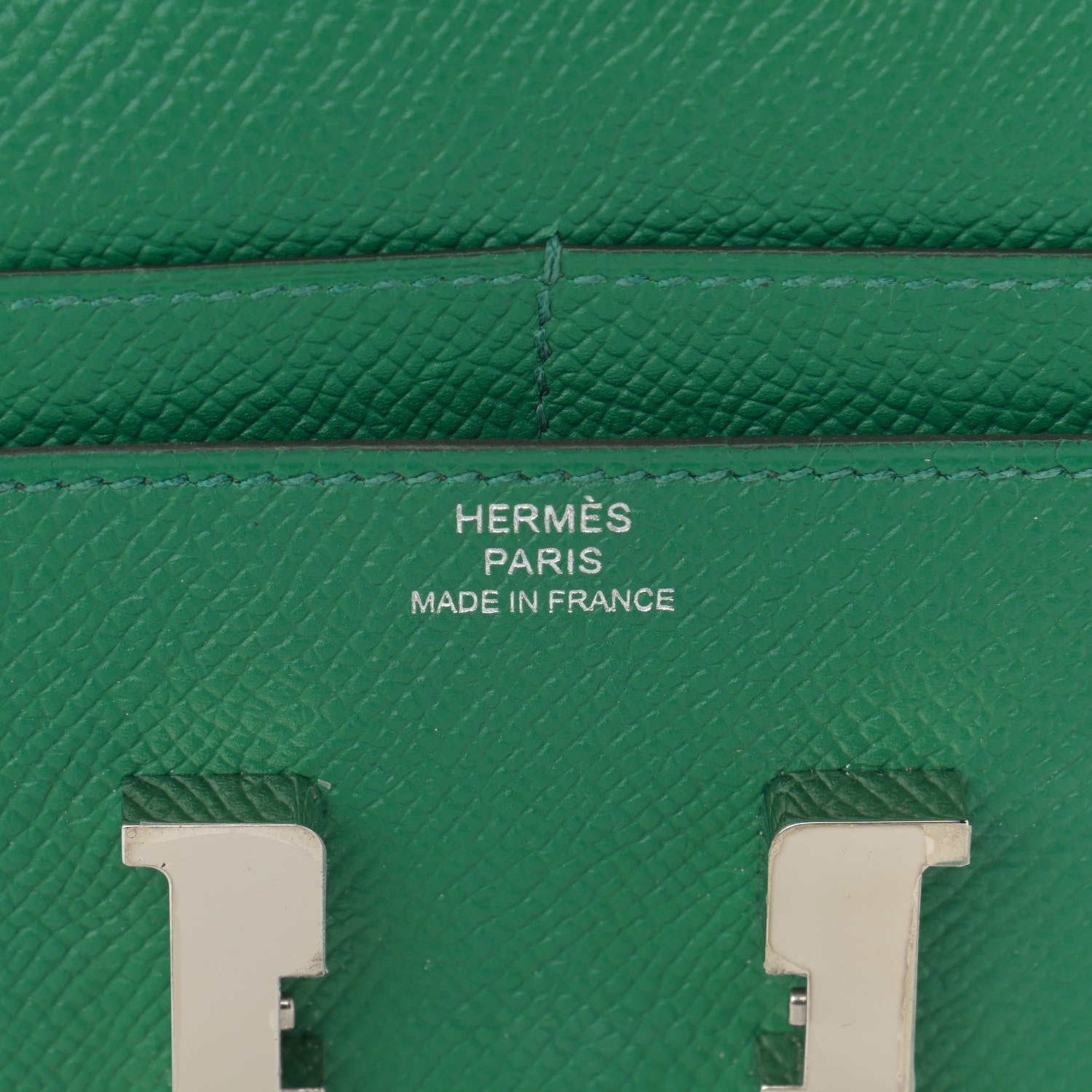 Hermes Epsom Constance Compact Passant Wallet Vert Vertigo 10 of 16
