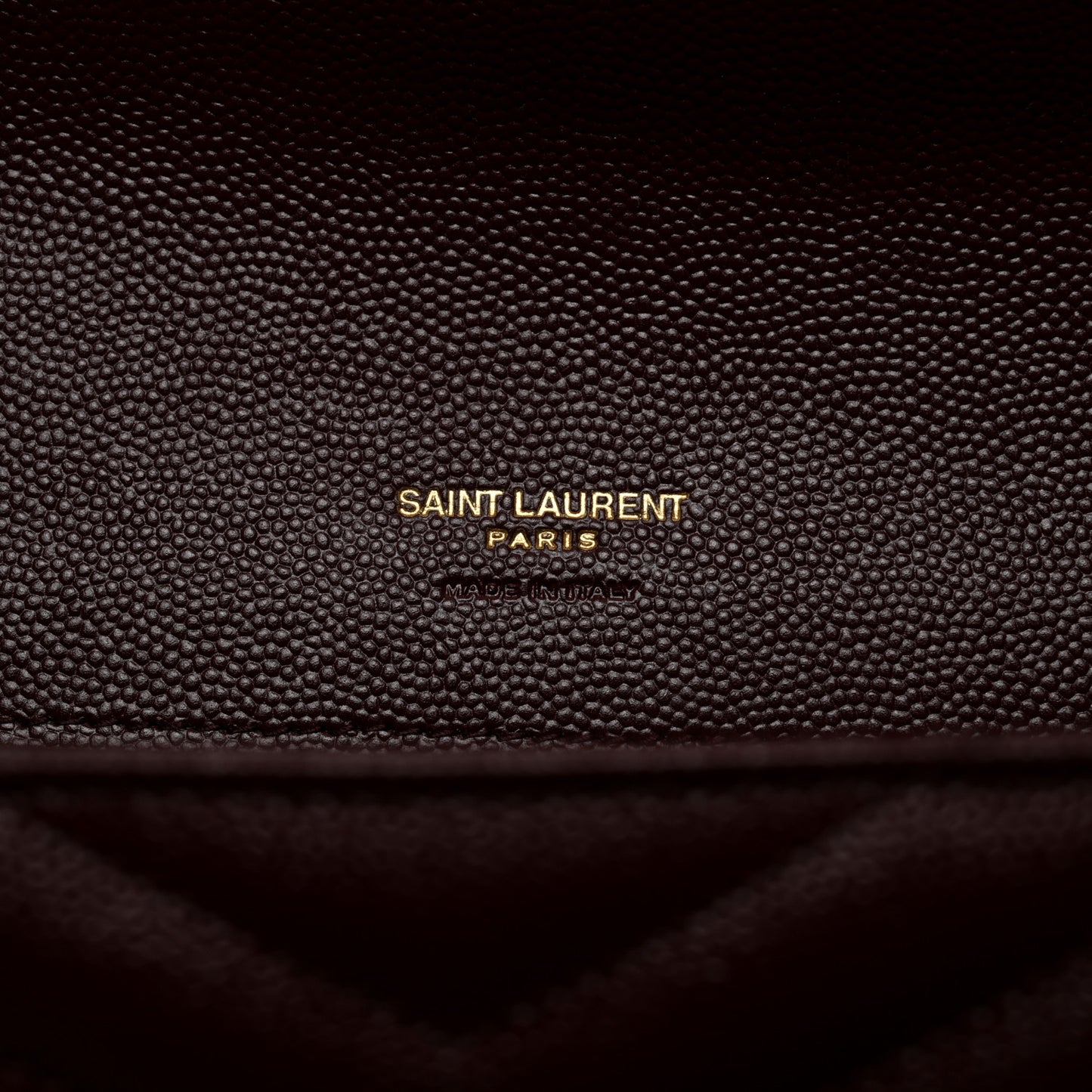 Grain De Poudre Matelasse Chevron Monogram Envelope Clutch Rouge Legion