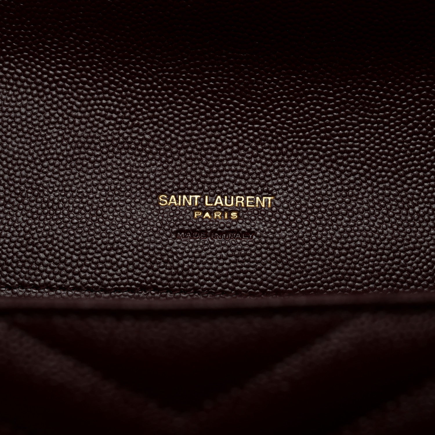Saint Laurent Grain De Poudre Matelasse Chevron Monogram Envelope Clutch Rouge Legion 6 of 8