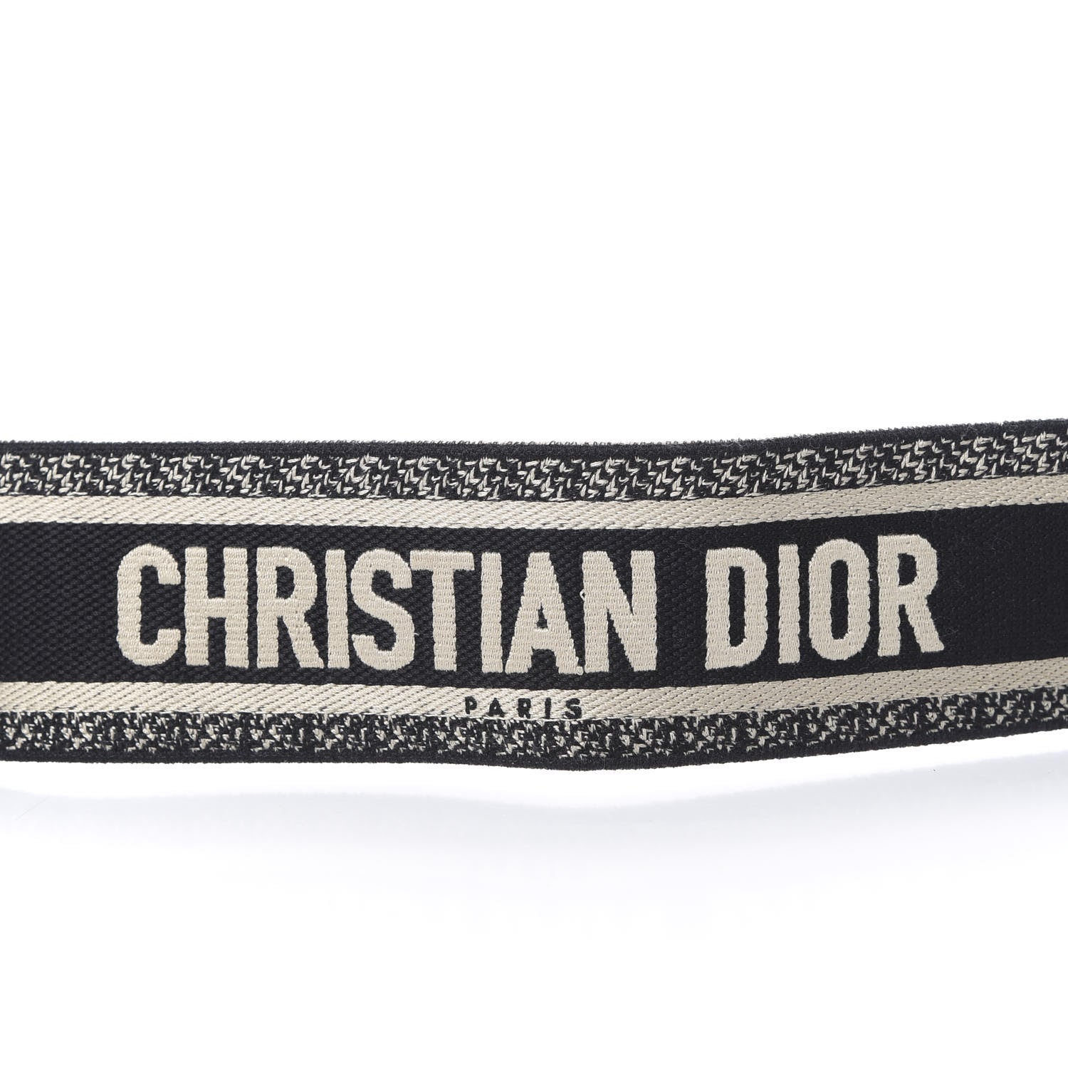 Christian Dior Canvas Embroidered Shoulder Strap Blue 3 of 5