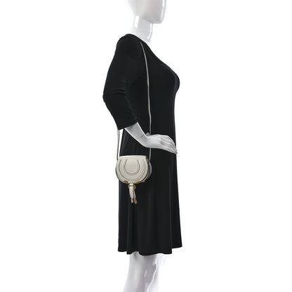 Chloe Calfskin Nano Marcie Saddle Bag White 2 of 12