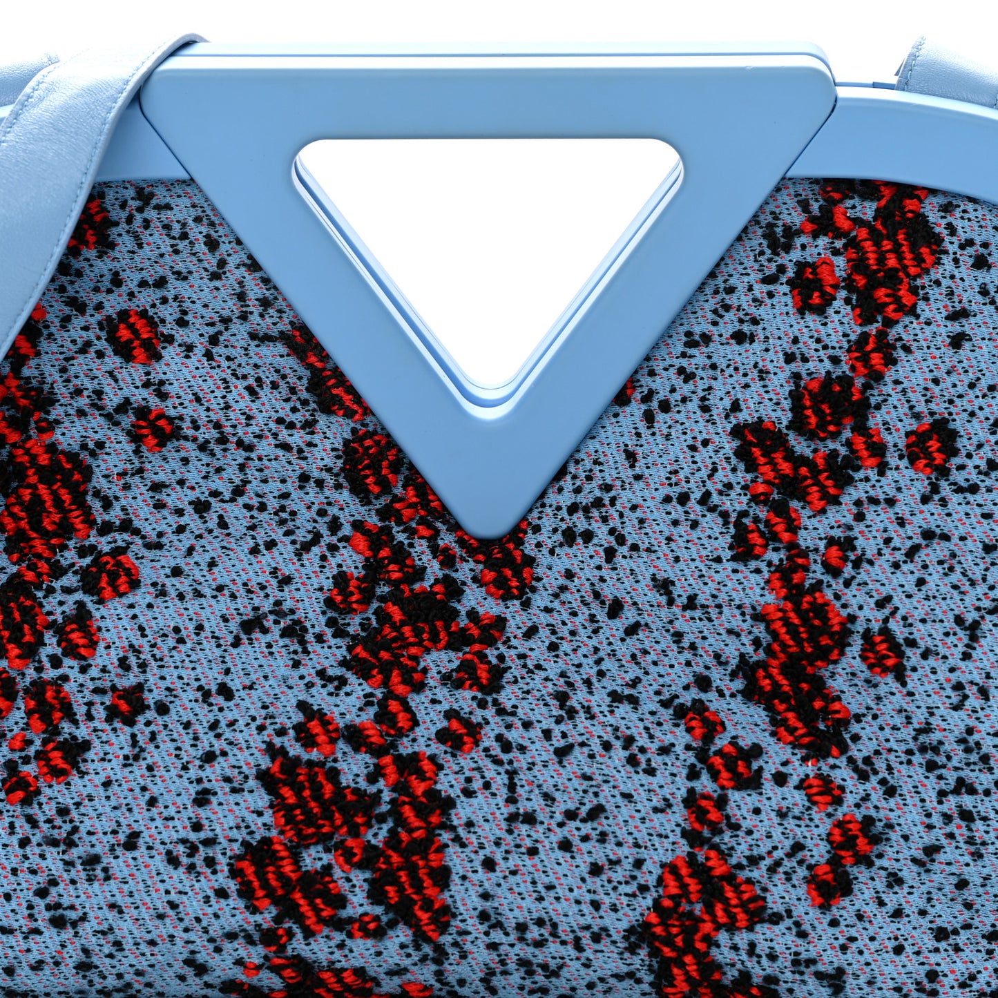 Textured Fabric Medium The Point Triangle Bag Red Blue