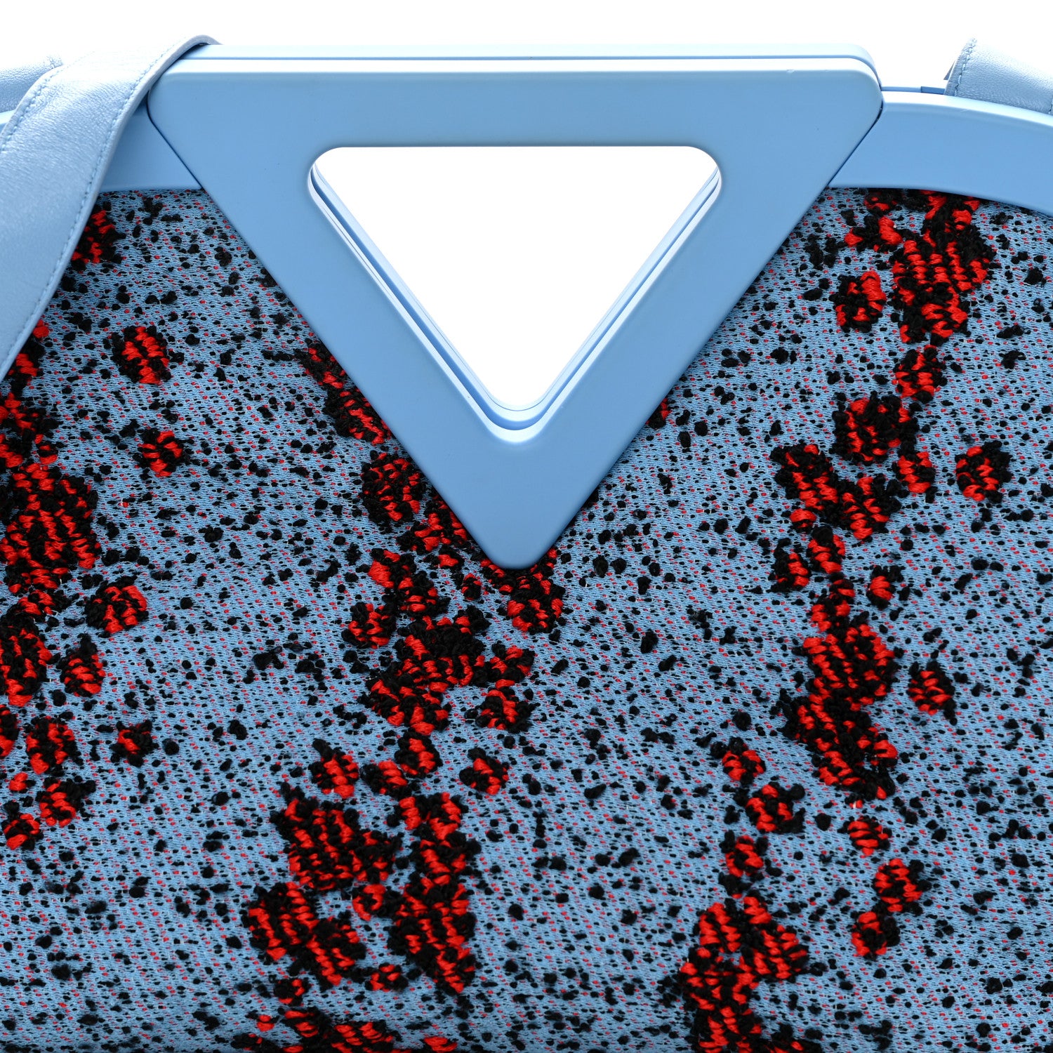 Bottega Veneta Textured Fabric Medium The Point Triangle Bag Red Blue 7 of 11