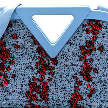 Bottega Veneta Textured Fabric Medium The Point Triangle Bag Red Blue 7 of 11