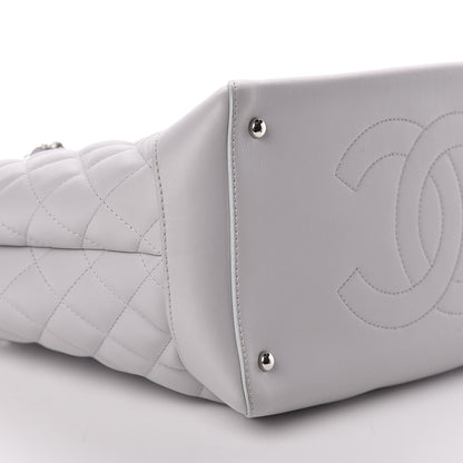 Chanel Calfskin Quilted Small Easy Shopping Tote Grey 8 of 13