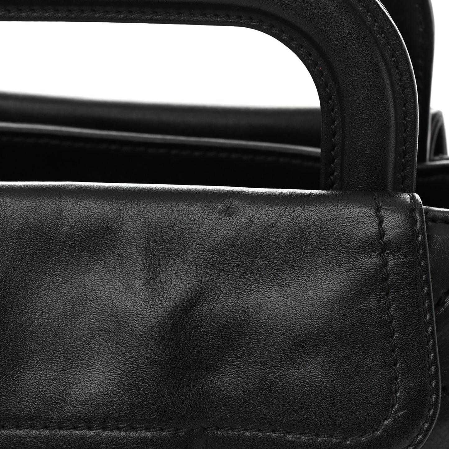 Iridescent Calfskin Quilted In The Mix Shopping Tote Black
