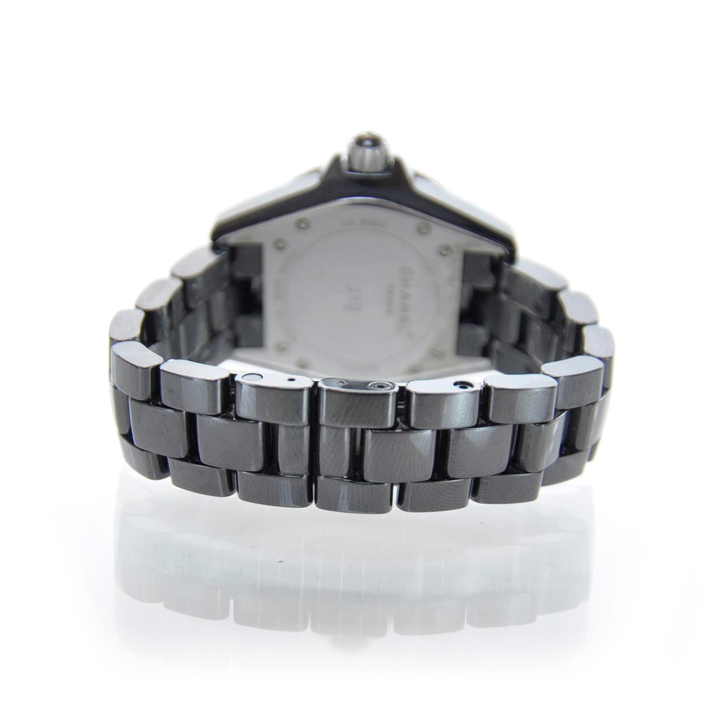 Stainless Steel Ceramic Ruby 33mm J12 Quartz Watch Black