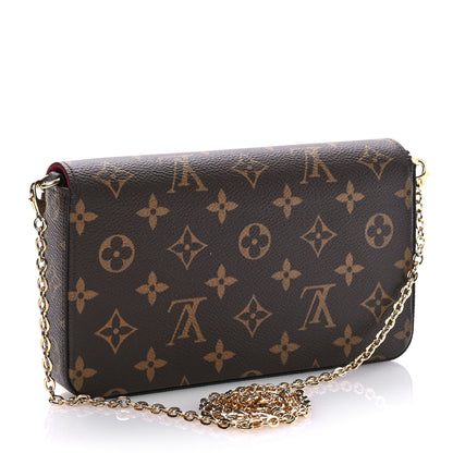 Louis Vuitton Monogram Pochette Felicie Chain Wallet Fuchsia 4 of 11