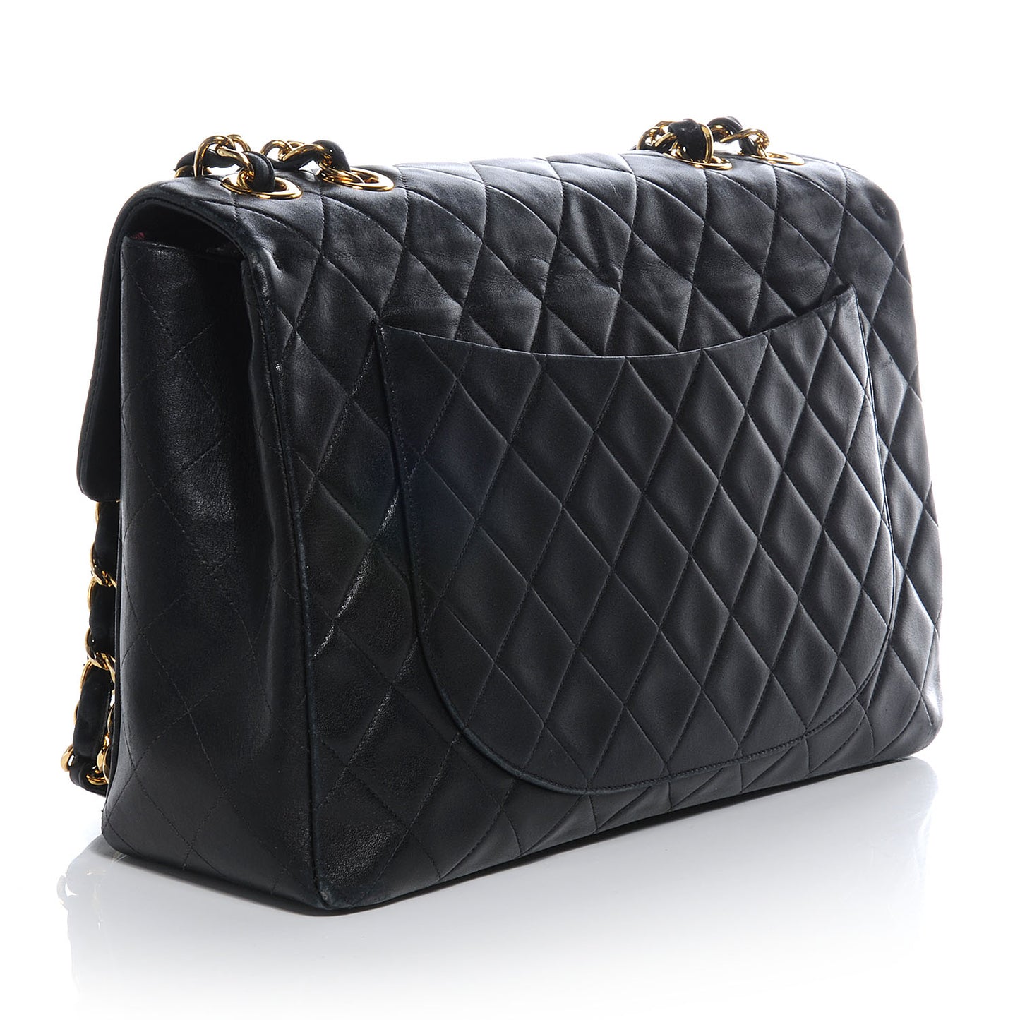 Lambskin XL Jumbo Flap Black