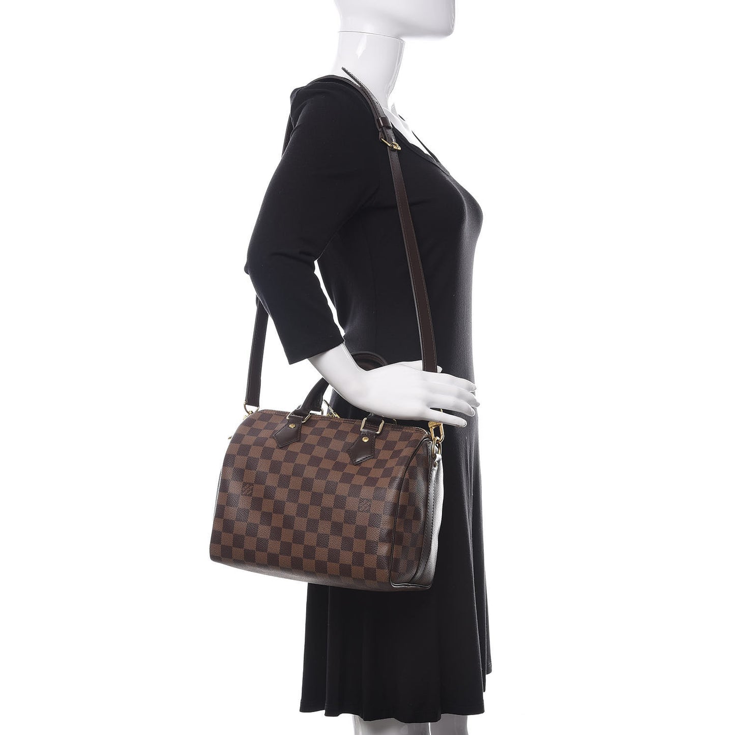 Damier Ebene Speedy Bandouliere 25