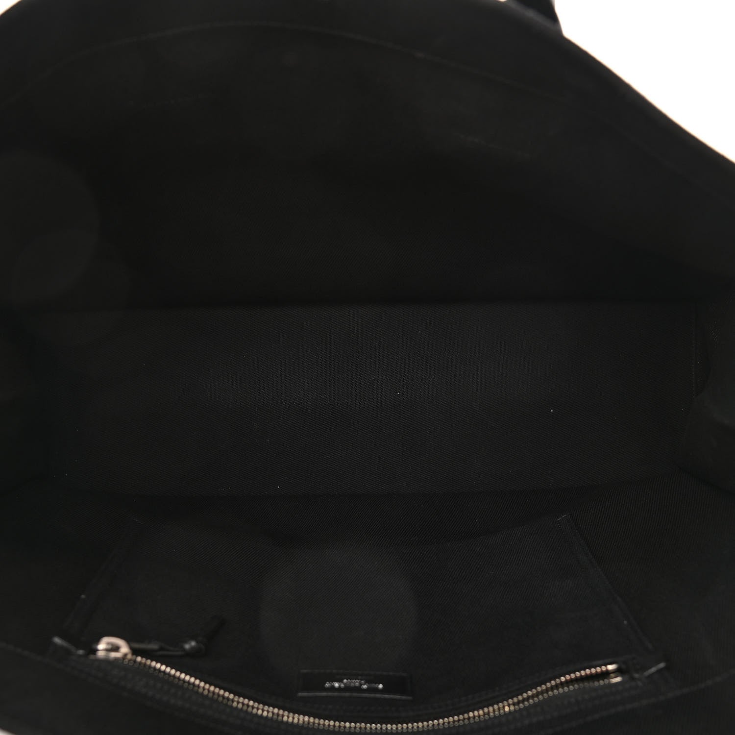 Saint Laurent Linen Calfskin Rive Gauche Tote Black 6 of 13