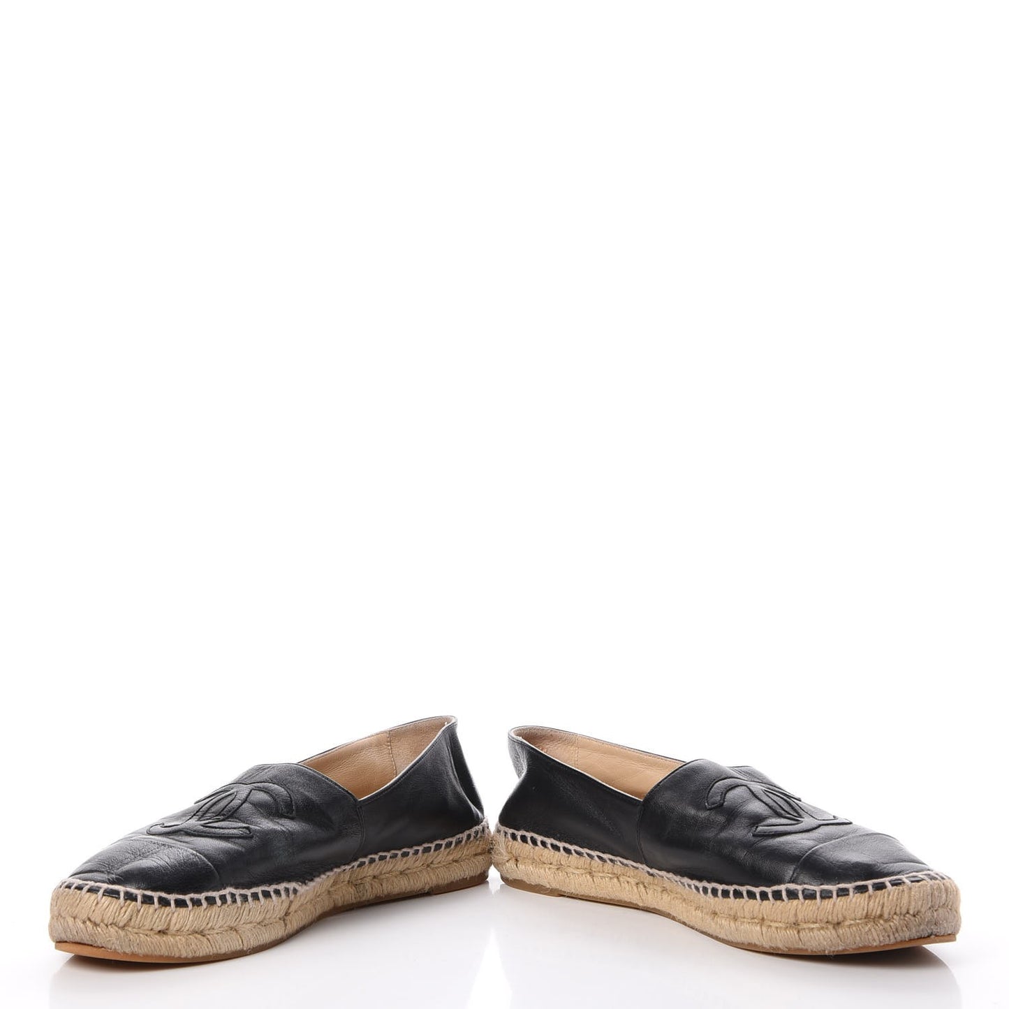 Lambskin CC Espadrilles 39 Black