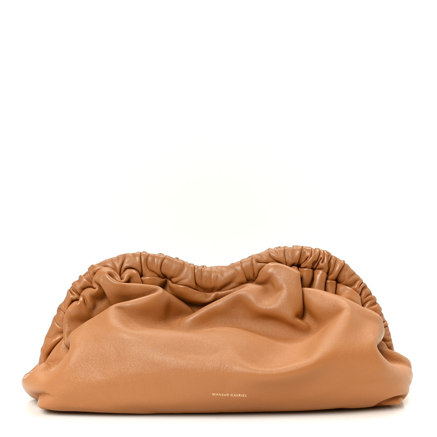 Mansur Gavriel Lambskin Cloud Clutch Caramel 1 of 9