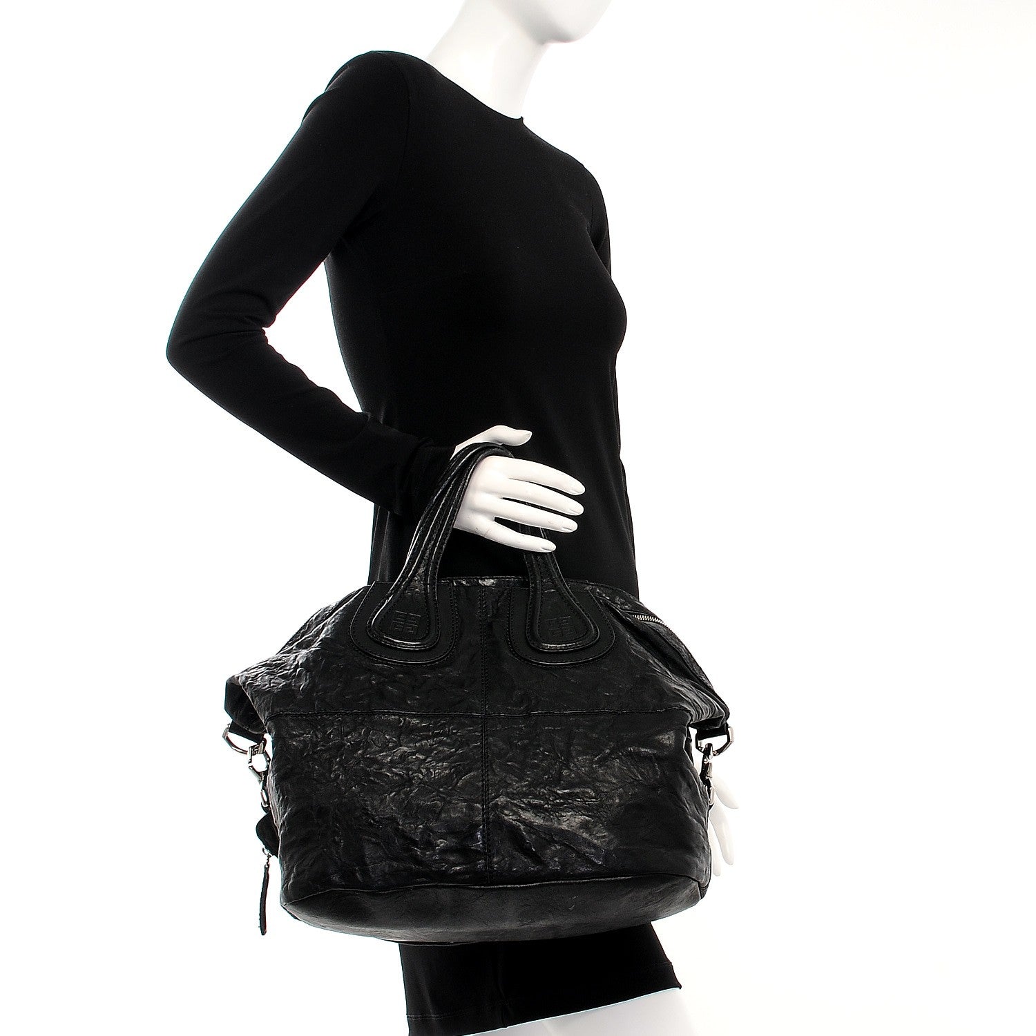 Givenchy Wrinkled Lambskin Medium Nightingale Black 3 of 16