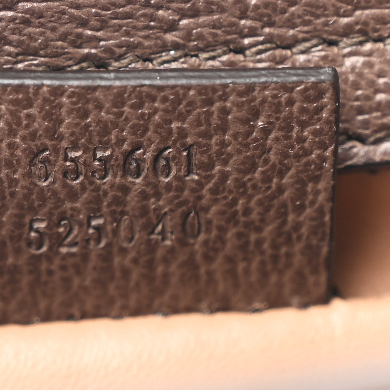 Gucci Monogram Jumbo GG Textured Dollar Calfskin Mini Diana Tote Bag Camel Ebony New Acero 7 of 10