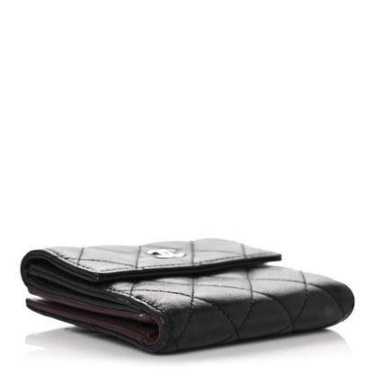 Chanel Lambskin Quilted Compact French Flap Wallet Black 4 of 11