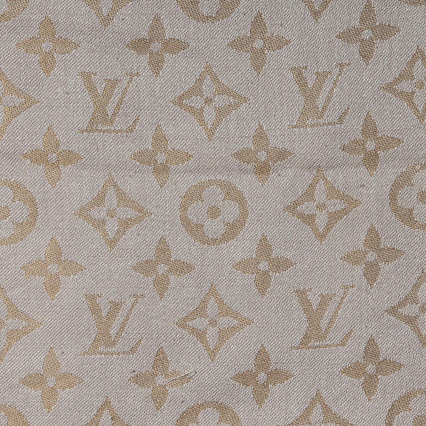 Silk Wool Monogram Shine Shawl Beige