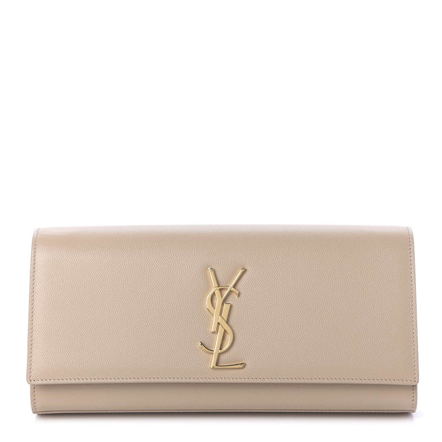 Grain De Poudre Classic Monogram Cassandre Clutch Nude Powder