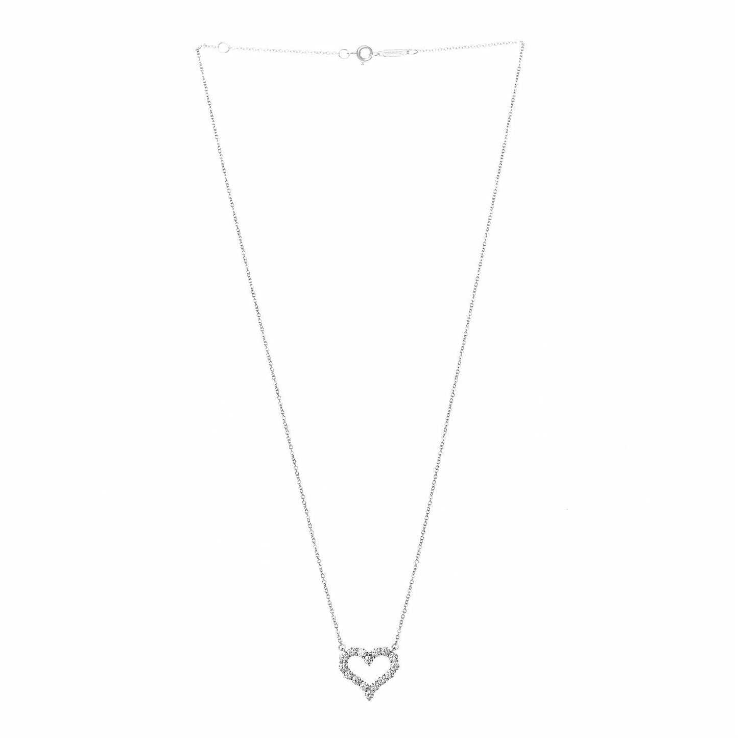 Platinum Diamond .72ct Heart Pendant Necklace
