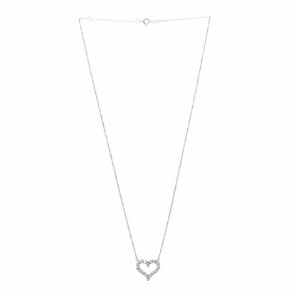 Tiffany Platinum Diamond .72ct Heart Pendant Necklace 3 of 7
