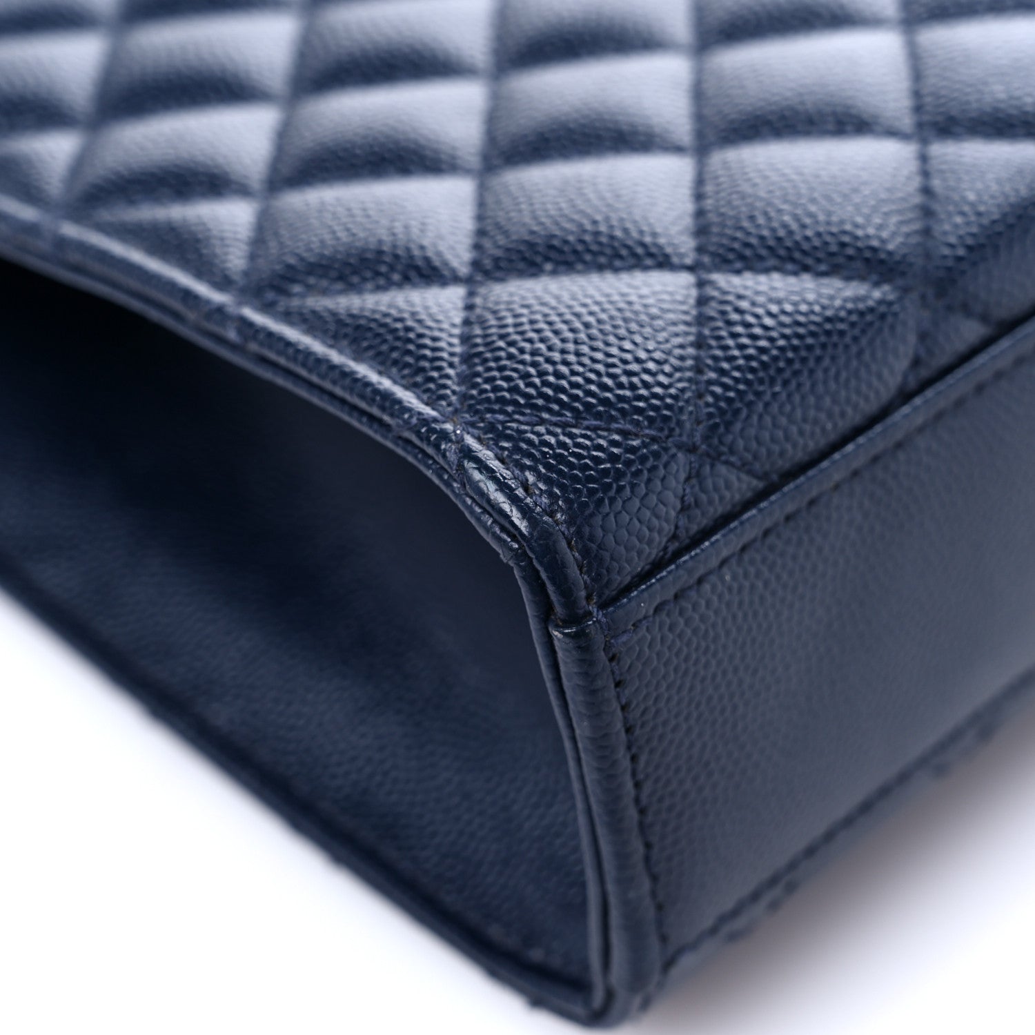 Saint Laurent Grain De Poudre Textured Mixed Matelasse Triquilt Medium Monogram Satchel Deep Marine 9 of 11