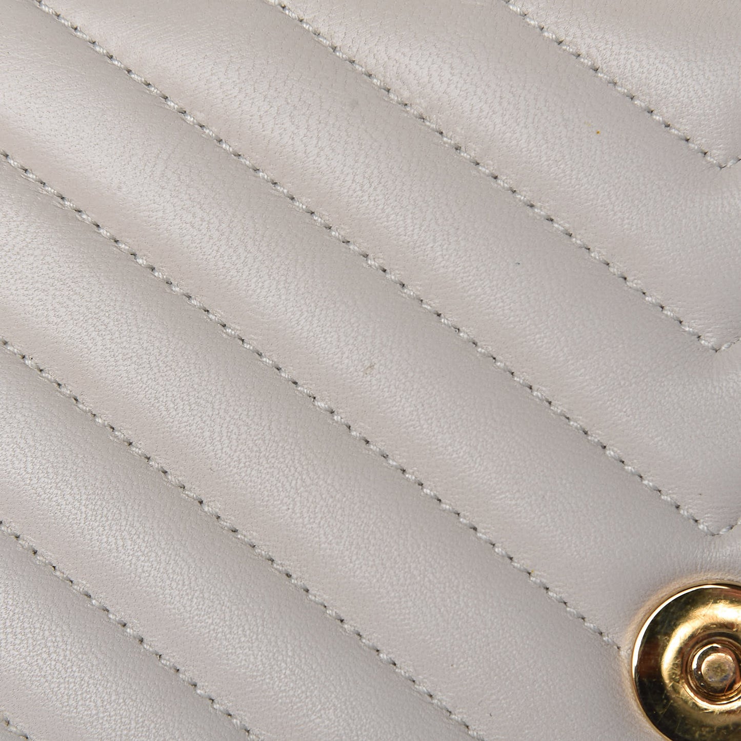 Lambskin Matelasse Chevron Small Monogram Satchel Off White