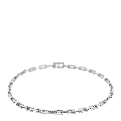 Hermes Sterling Silver H Logo Hercules Link Bracelet 1 of 3
