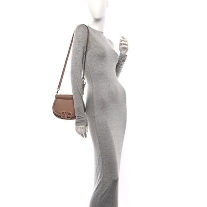 Valentino Garavani Grainy Calfskin VSling Saddle Bag Rose Cannelle 2 of 10