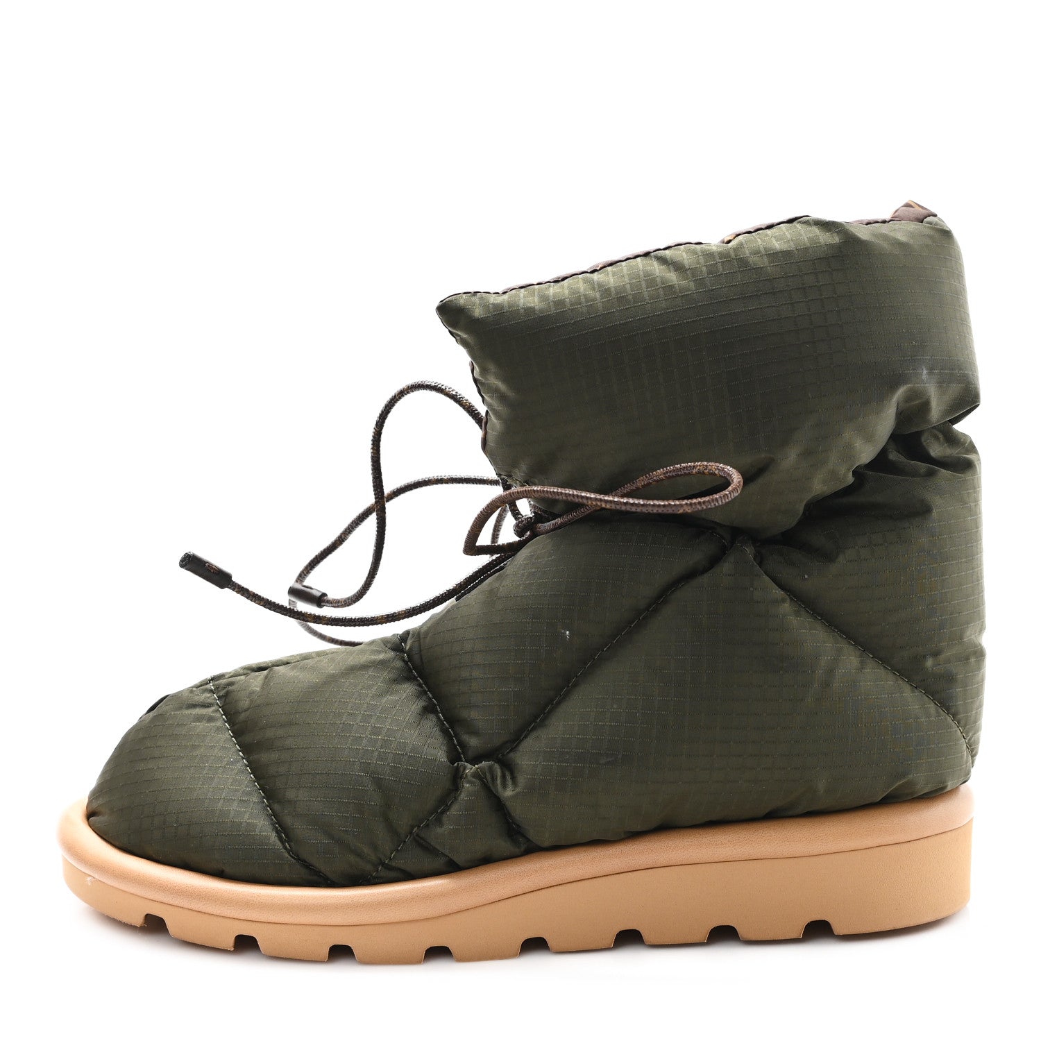 Louis Vuitton Nylon Monogram Pillow Comfort Ankle Boot 37 Khaki 1 of 8