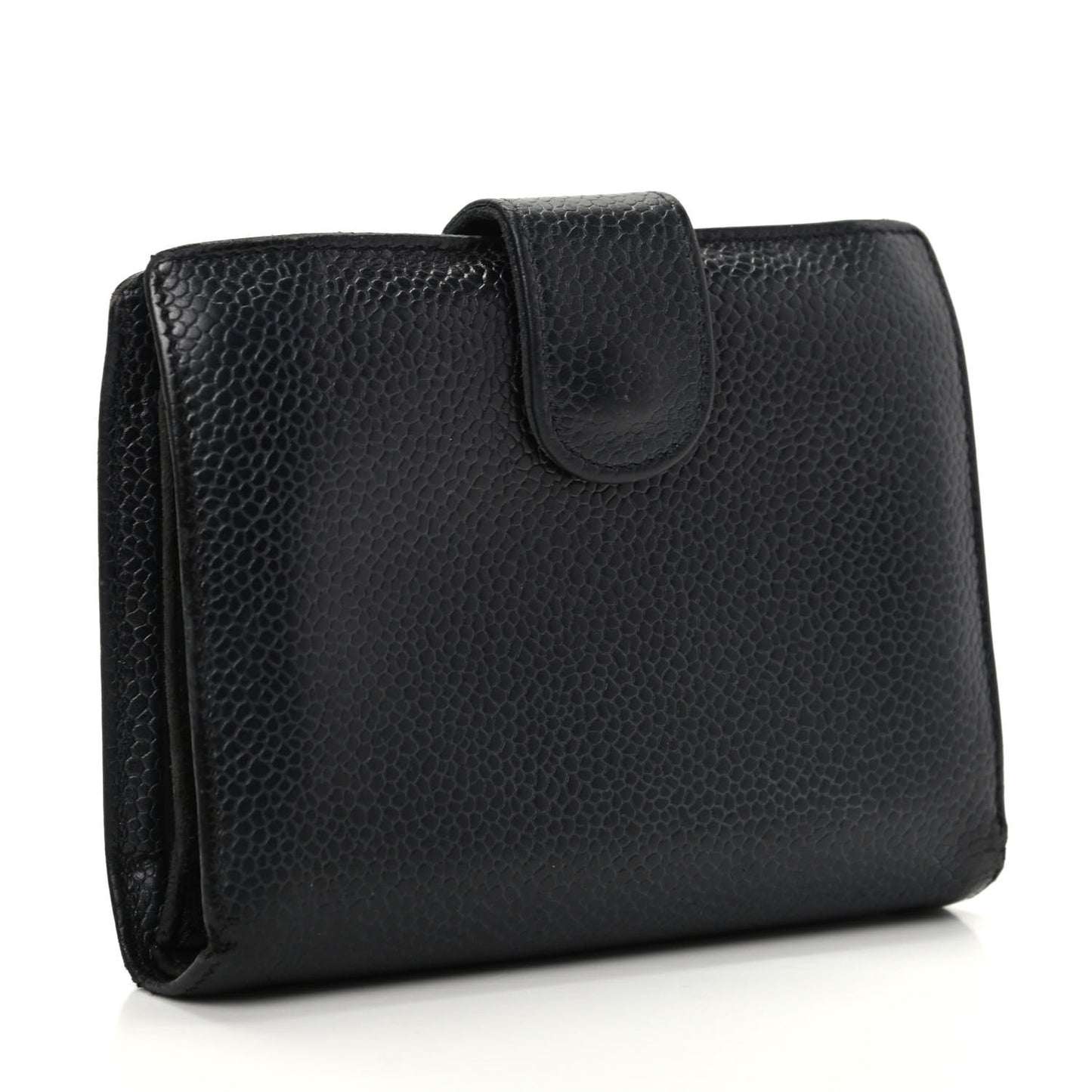 Caviar Timeless CC Compact French Wallet Black