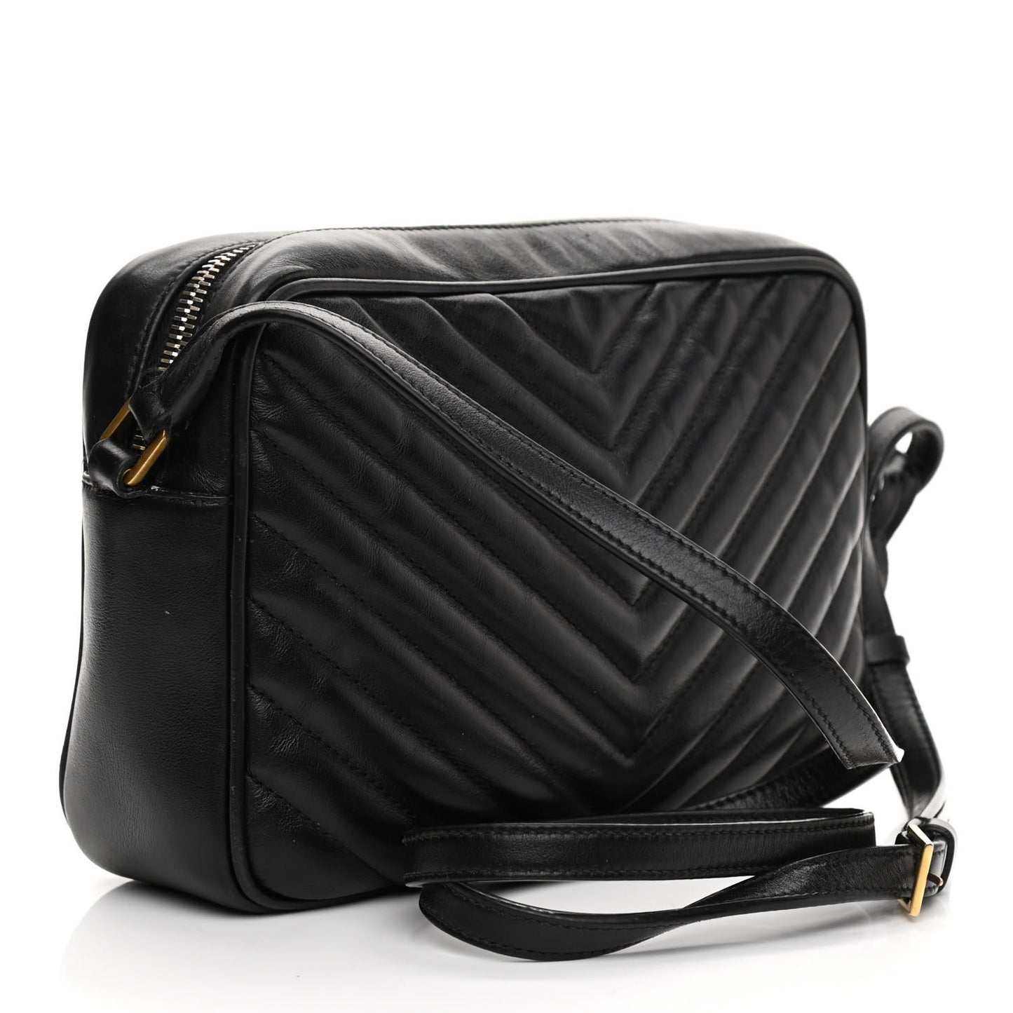 Calfskin Matelasse Monogram Lou Camera Bag Black