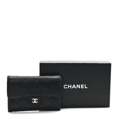 Chanel Lambskin Quilted Small Flap Card Holder Wallet Black 8 of 8