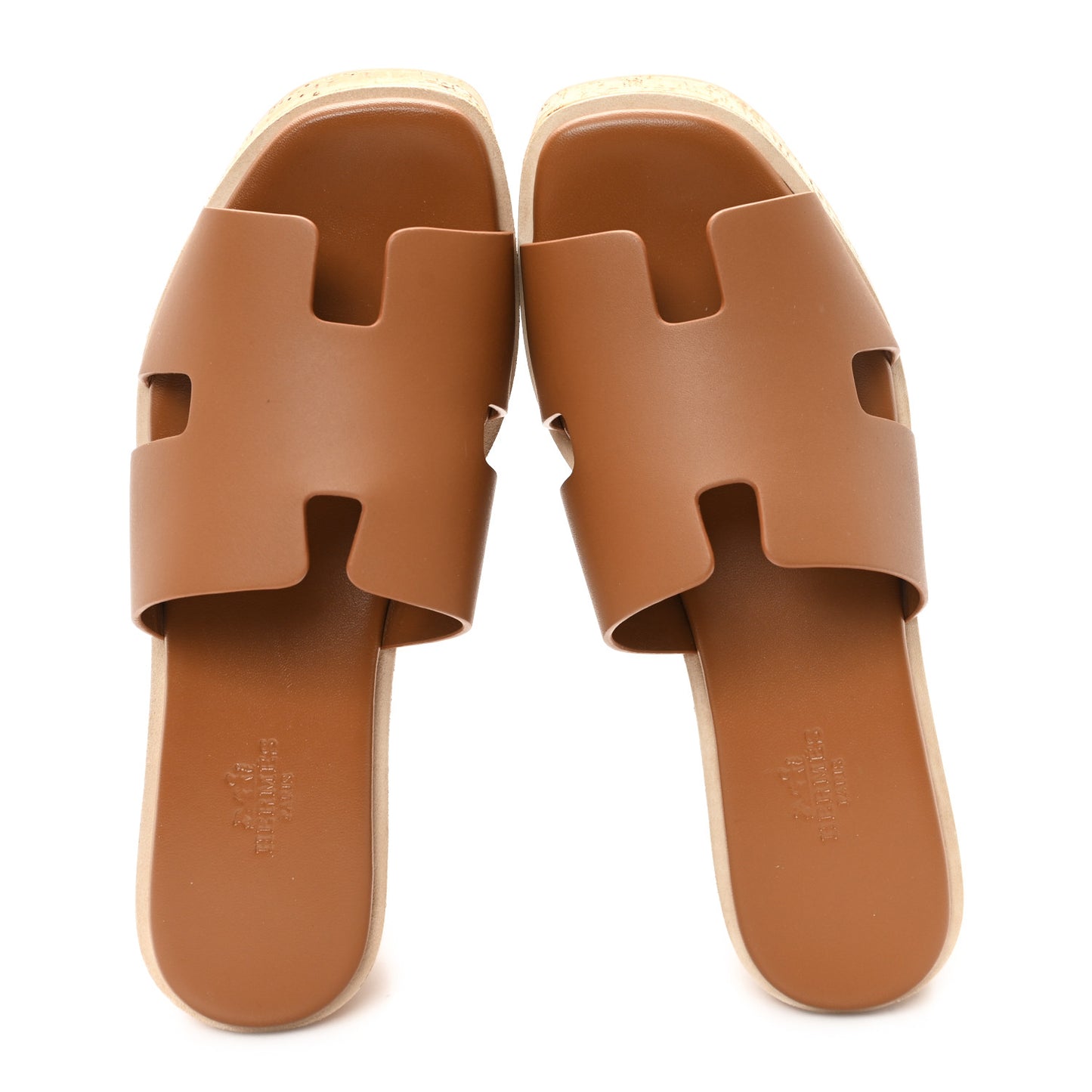 Calfskin Cork Eze 30 Sandals 37 Gold