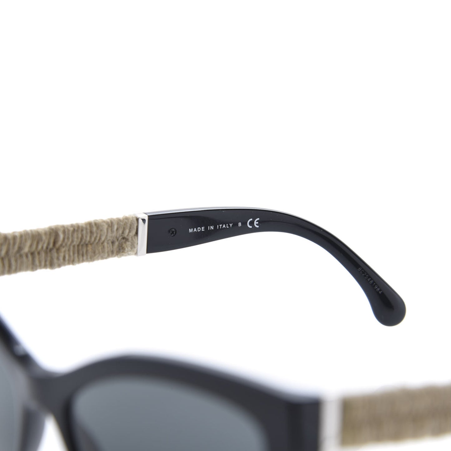 Acetate Rope Cat Eye Sunglasses 5409-A Black
