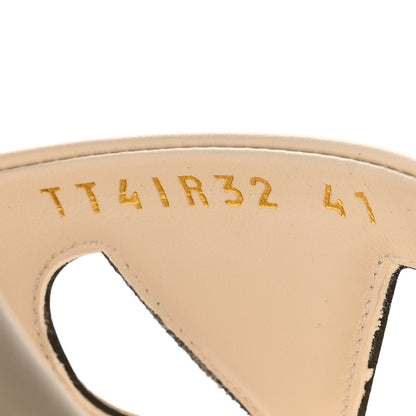Valentino Garavani Calfskin Vlogo Cut Out 60mm Slide Sandals 41 Light Ivory 9 of 9