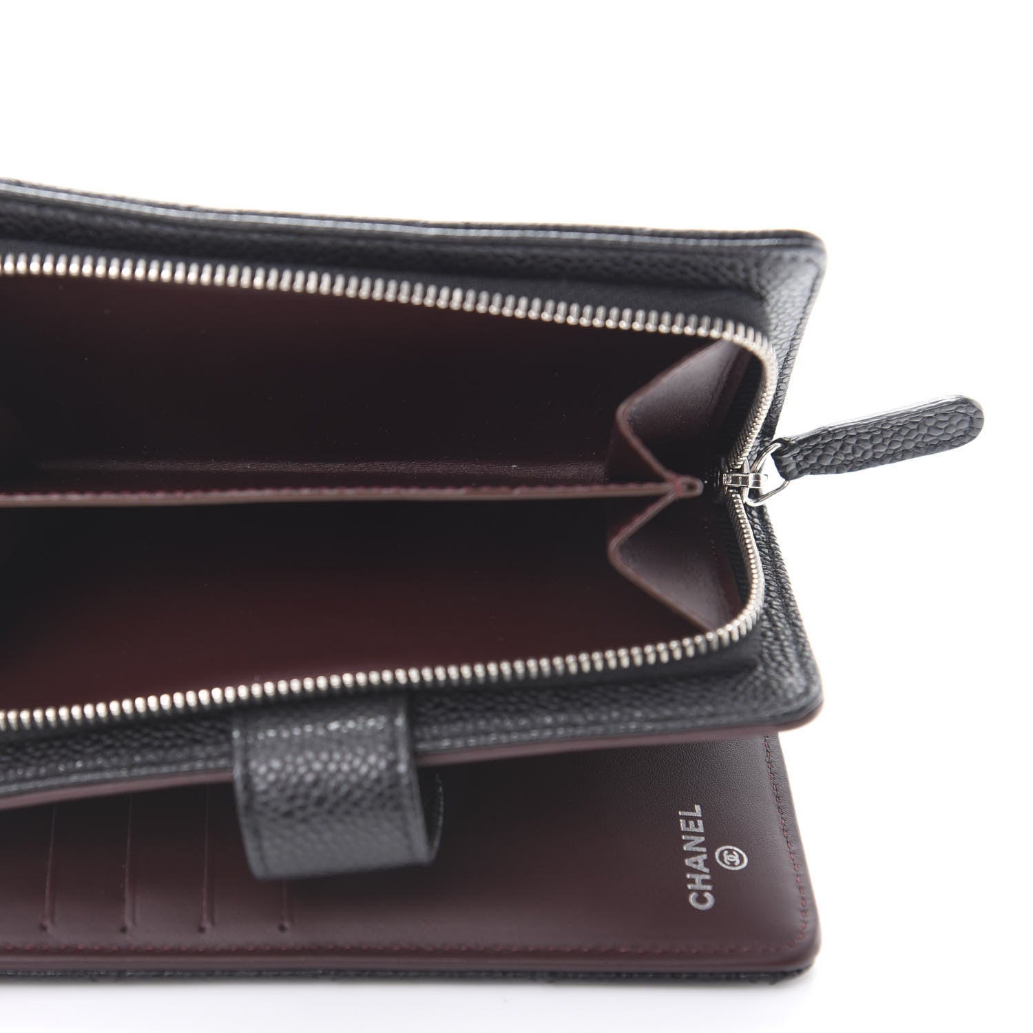 Chanel Caviar Quilted CC French Wallet Black 6 of 10