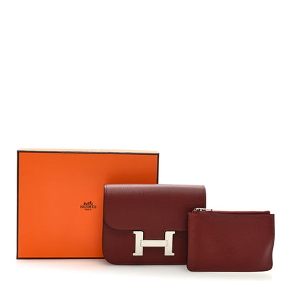 Hermes Evercolor Constance Slim Wallet Rouge H 8 of 8