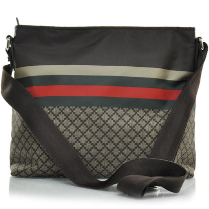 Gucci Nylon Diamante Medium Flat Messenger Bag Navy 4 of 8