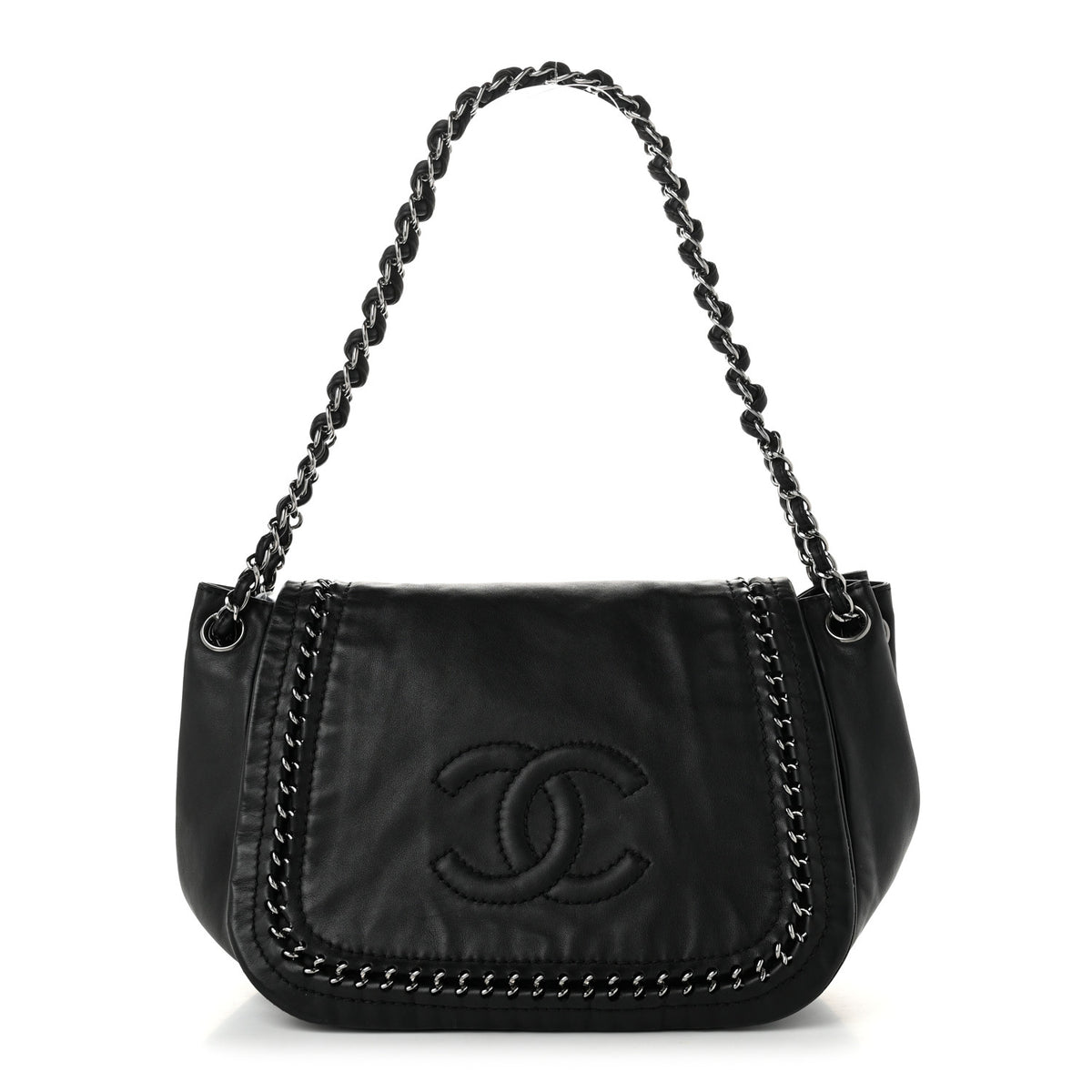 Lambskin Luxe Ligne Flap Black