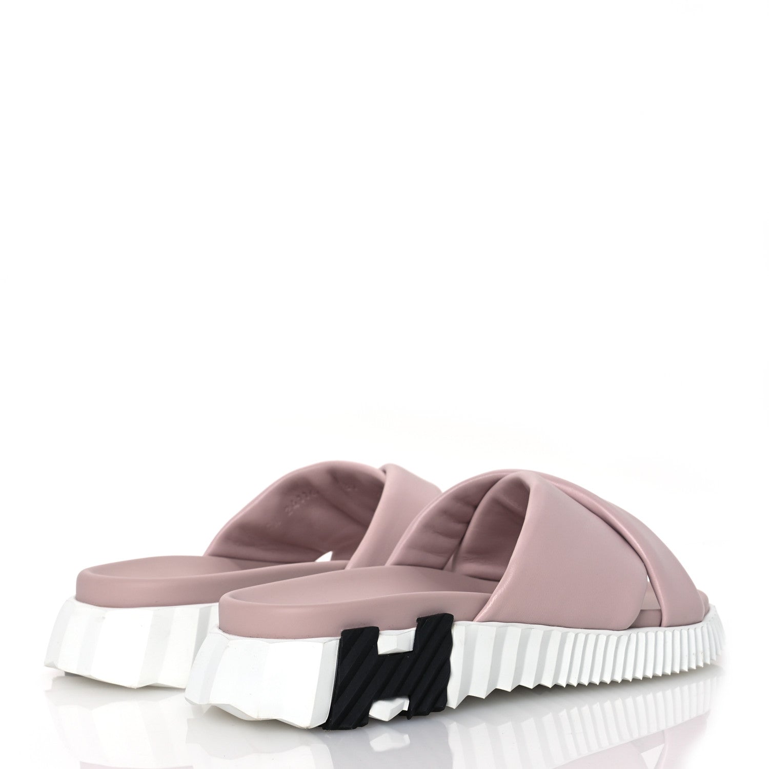 Hermes Nappa Womens Infra Sandals 37 Rose Porcelaine 5 of 11