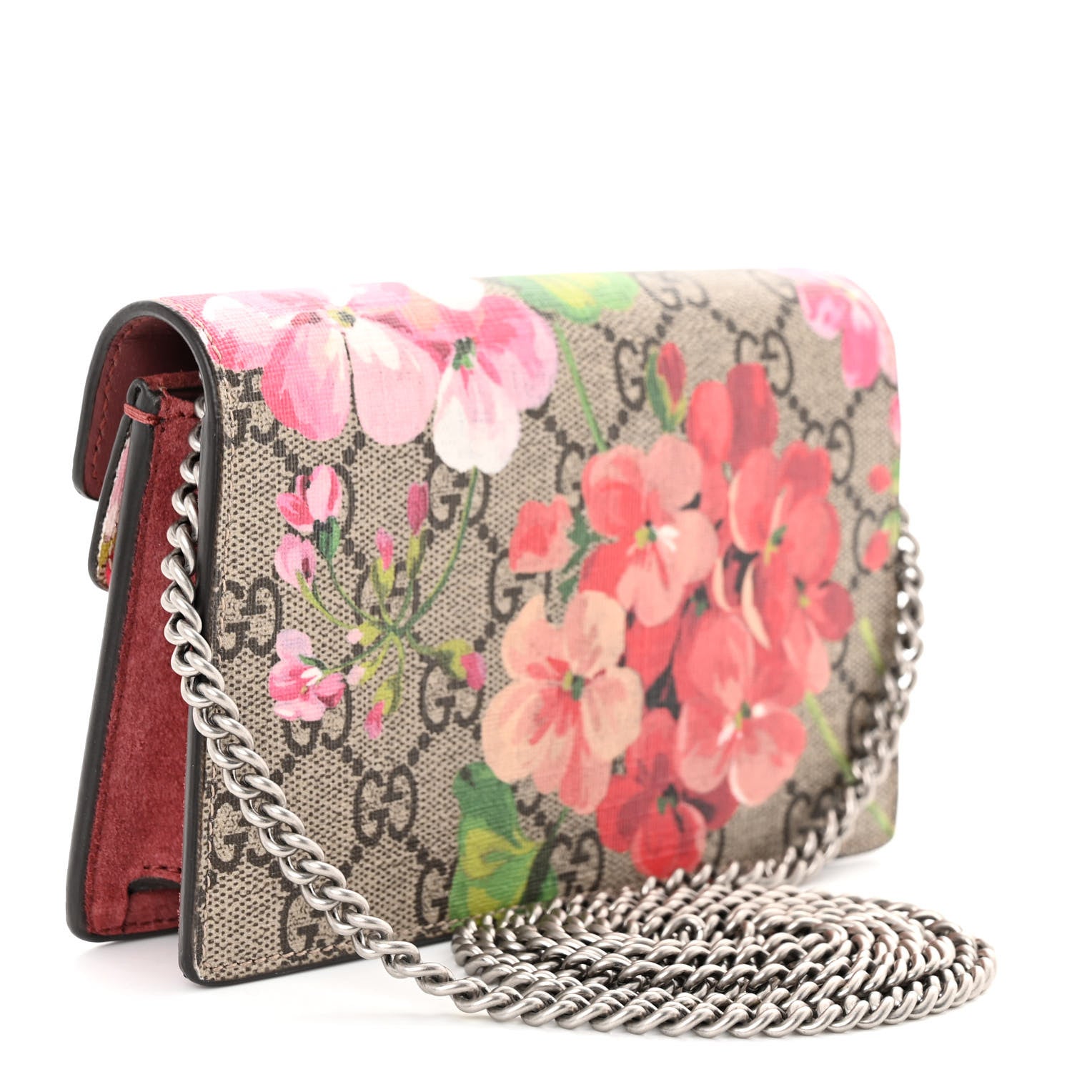 Gucci GG Supreme Monogram Blooms Super Mini Dionysus Shoulder Bag Beige Multicolor Dry Rose 3 of 9