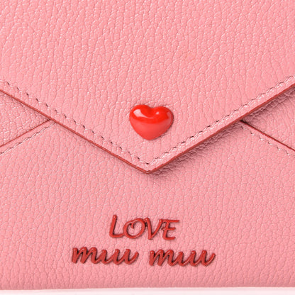 Miu Miu Goatskin Madras Love Wristlet Pouch Orchidea 8 of 11