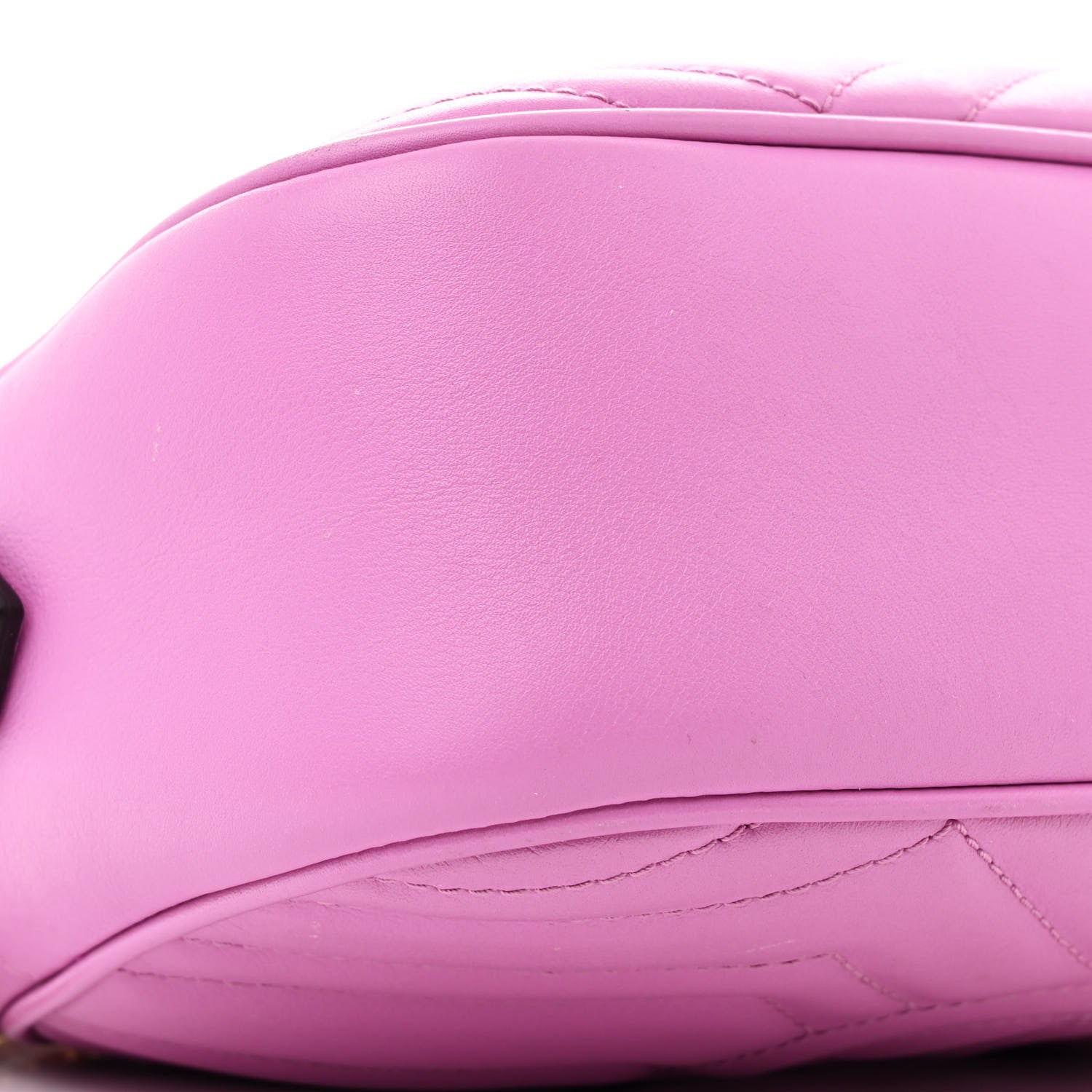 Gucci Calfskin Matelasse Small GG Marmont Chain Shoulder Bag Candy Mousse 9 of 11