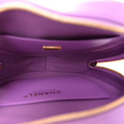 Chanel Lambskin Quilted CC In Love Heart Bag Purple 5 of 10