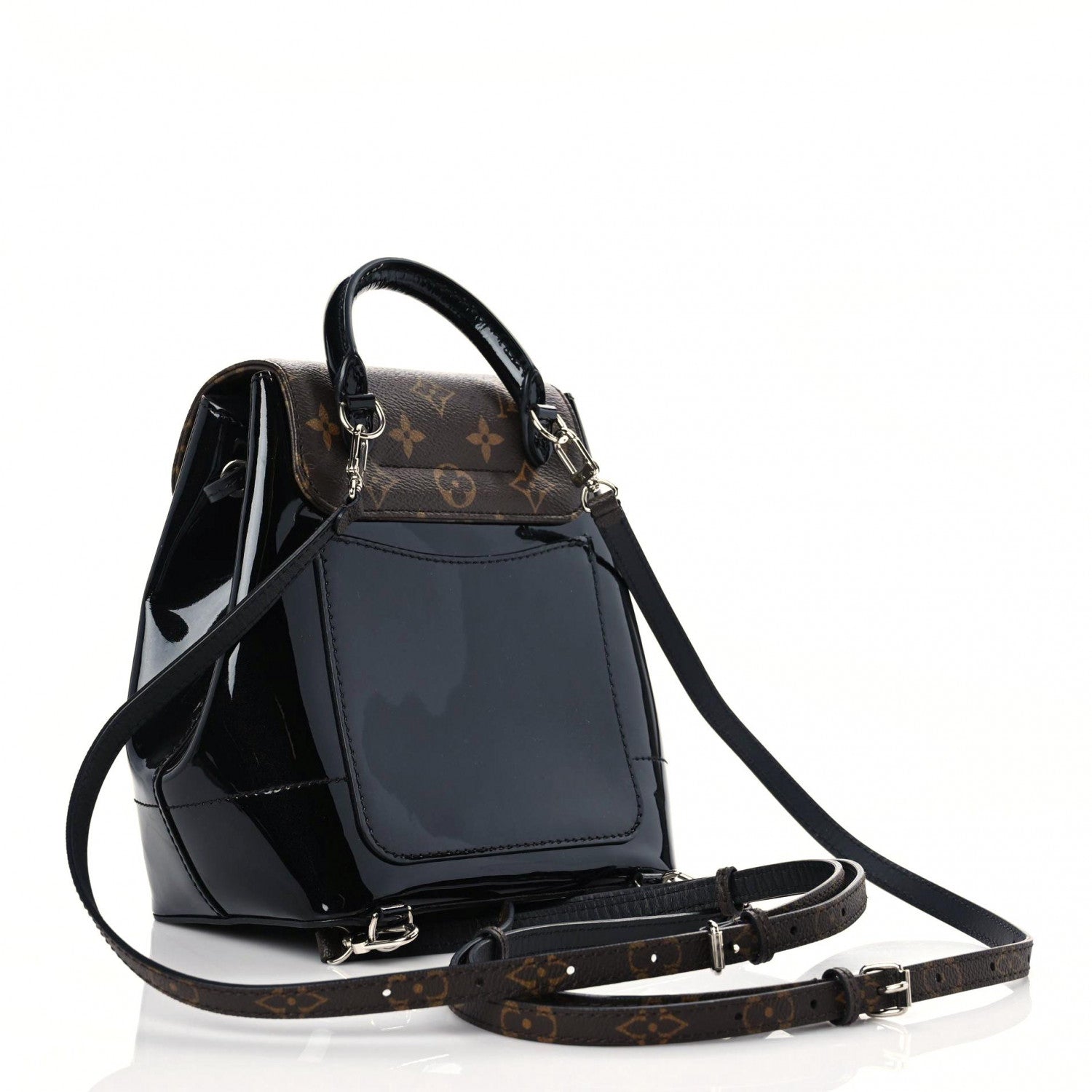 Louis Vuitton Patent Monogram Hot Springs Backpack Black 3 of 9