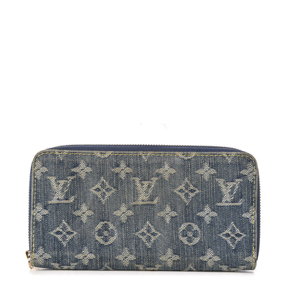Louis Vuitton Monogram Denim Zippy Wallet Blue 1 of 11