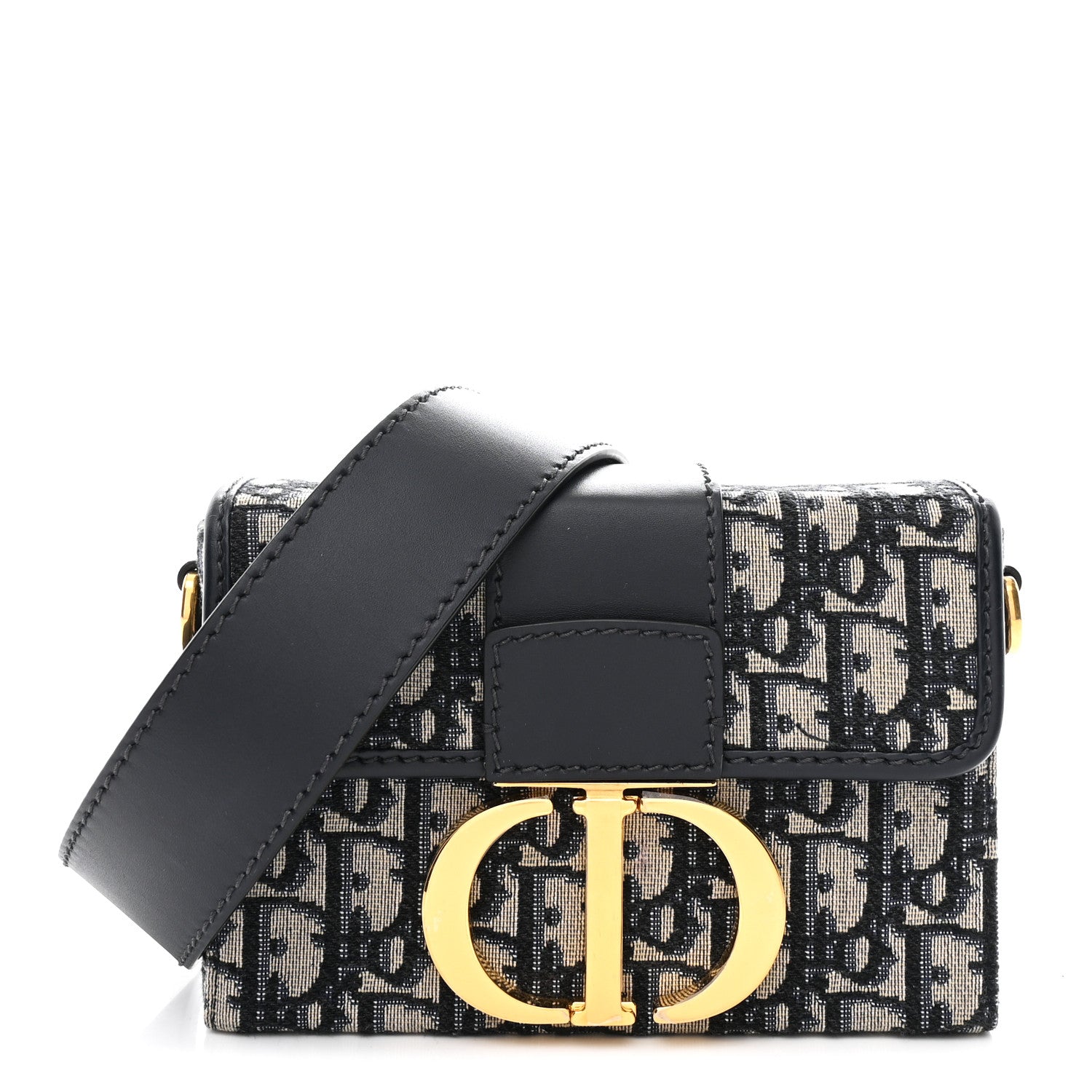 Christian Dior Oblique 30 Montaigne Box Bag Blue 1 of 11