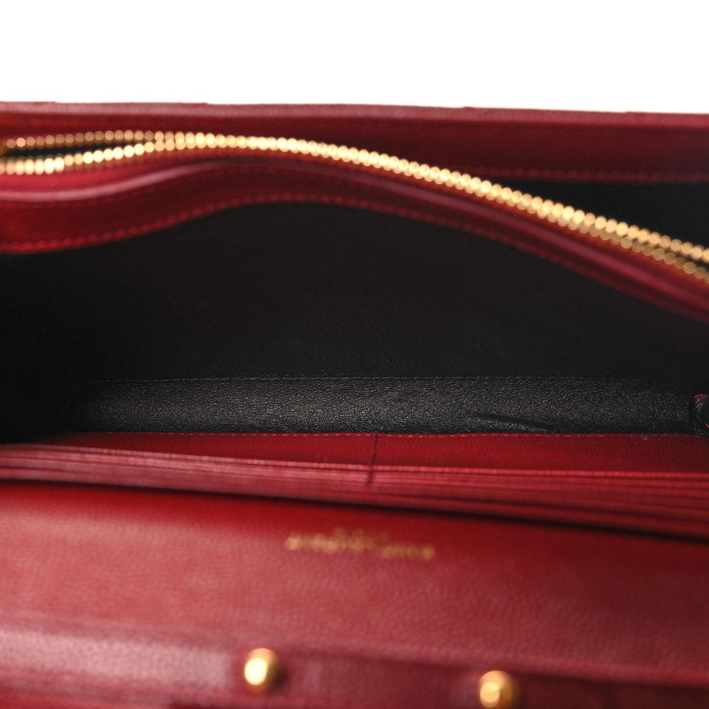 Grain De Poudre Matelasse Chevron Monogram Chain Wallet Opyum Red